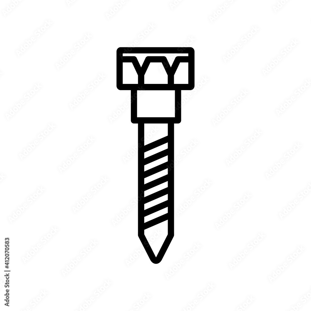 Screw Icon Design Vector Template Illustration Screw Icon Design Vector Template Illustration