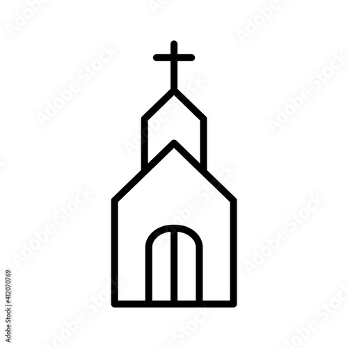 Church Religion Building Icon Design Vector Template Illustration