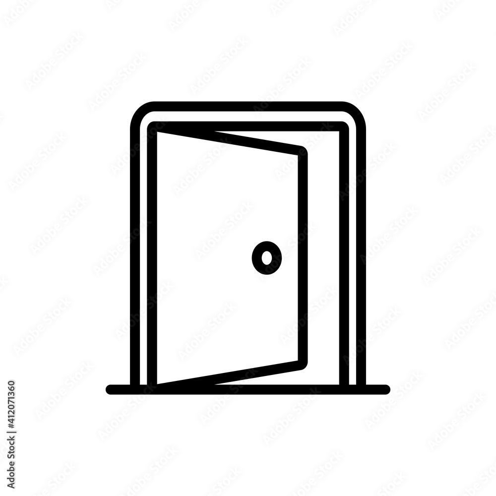 Door Icon Design Vector Template Illustration Door Icon Design Vector Template Illustration