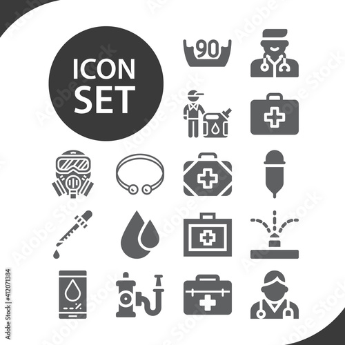Simple set of fill related filled icons.