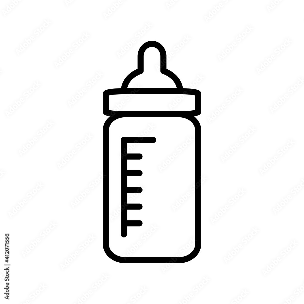 Feeding Bottle Icon Outline And Glyph Design Vector Template Illustration Feeding Bottle Icon Outline And Glyph Design Vector Template Illustration
