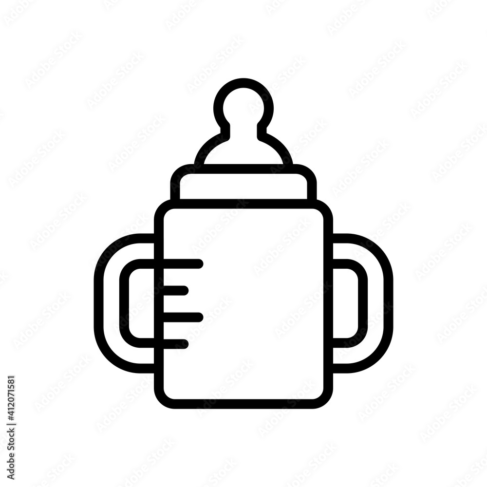 Feeding Bottle Icon Outline And Glyph Design Vector Template Illustration Feeding Bottle Icon Outline And Glyph Design Vector Template Illustration
