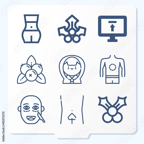 Simple set of 9 icons related to else