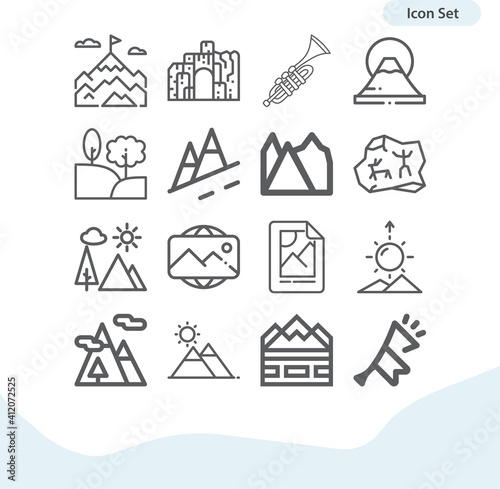 Simple set of proclaim related lineal icons.