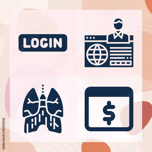 Simple set of membrane related filled icons