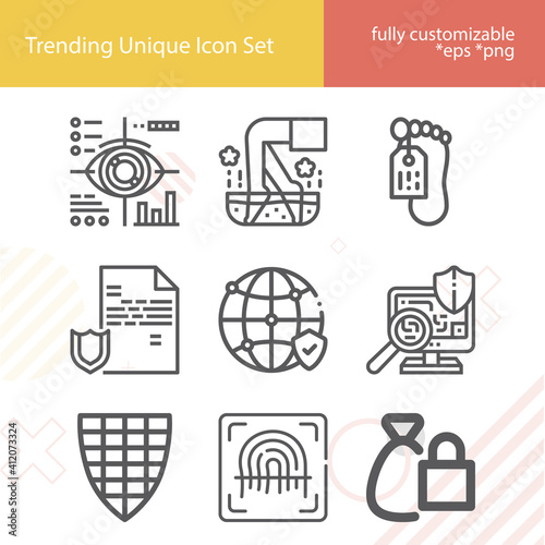 Simple set of guards related lineal icons.