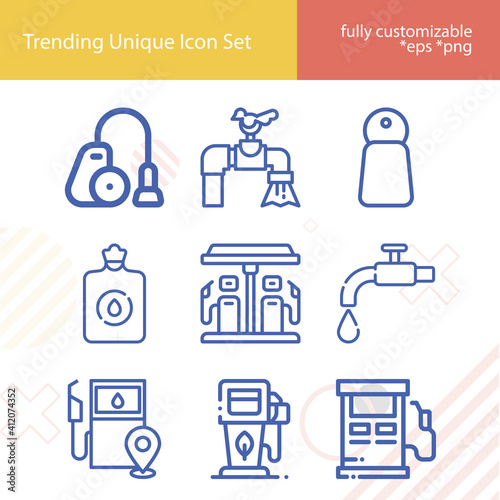 Simple set of beer related lineal icons.