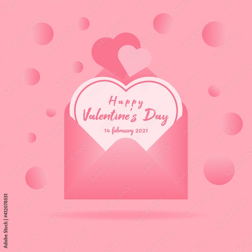 Happy Valentine Day Template Vector Design
