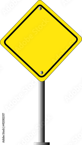  road yellow sign vector illustration.