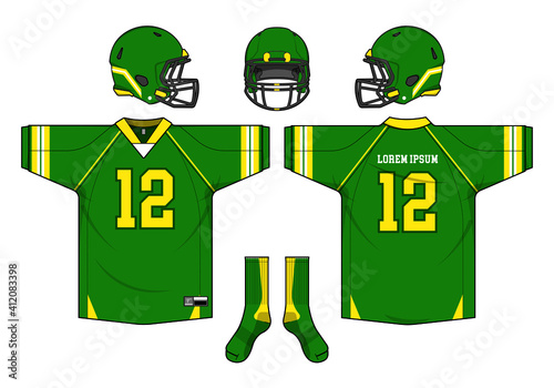 football jersey uniform template set kit	