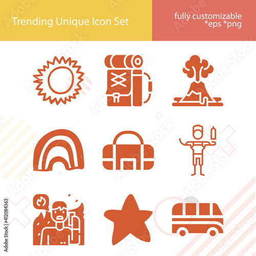Simple set of keeps related filled icons.
