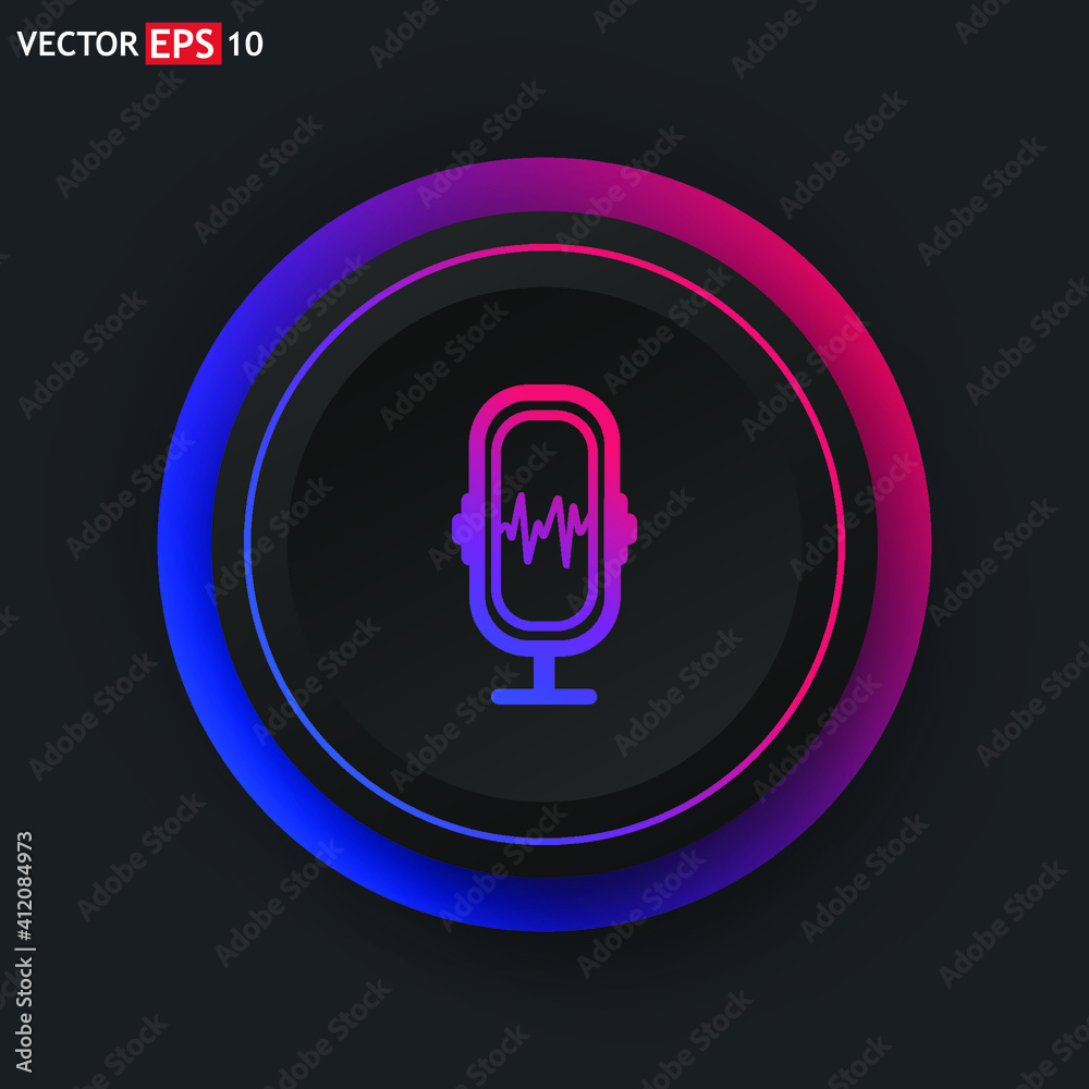 Microphone vector icon, Web design icon. Voice vector icon, Record. Microphone vector icon, Web design icon. Voice vector icon, Record.