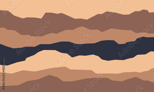 Geological subsurface. Layered of rock and organic strata. Geologic cross section.