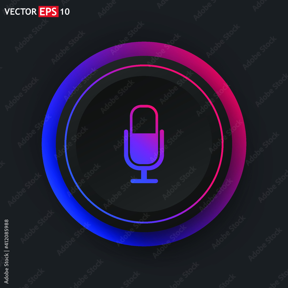 microphone icon design vector template