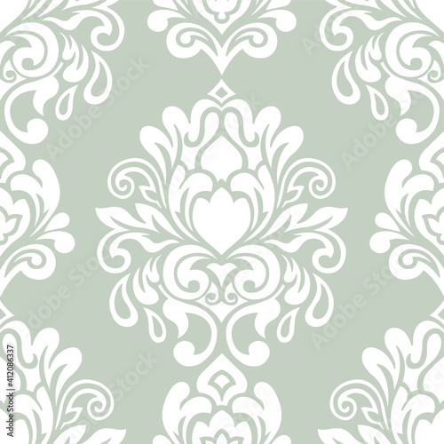 Damask seamless vector wallpaper pattern design
