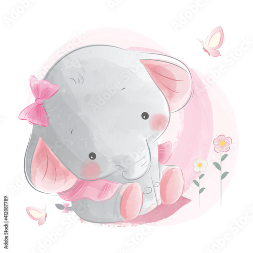 Cute Baby Girl Elephant