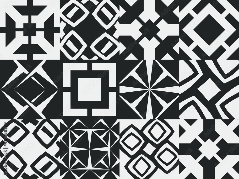 Abstract vector simple shapes for design. Textile art print and poster ...