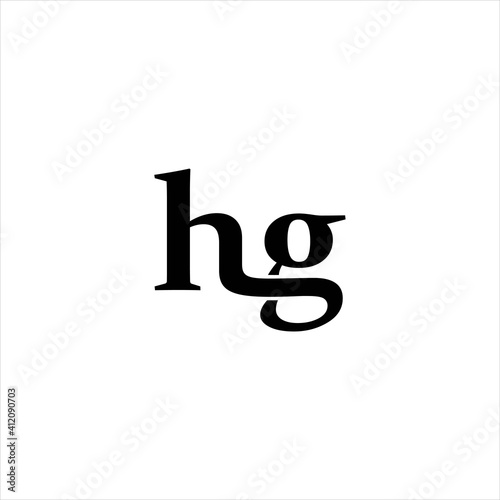 Initial HG Logo Design with Luxury and Elegant Concept
