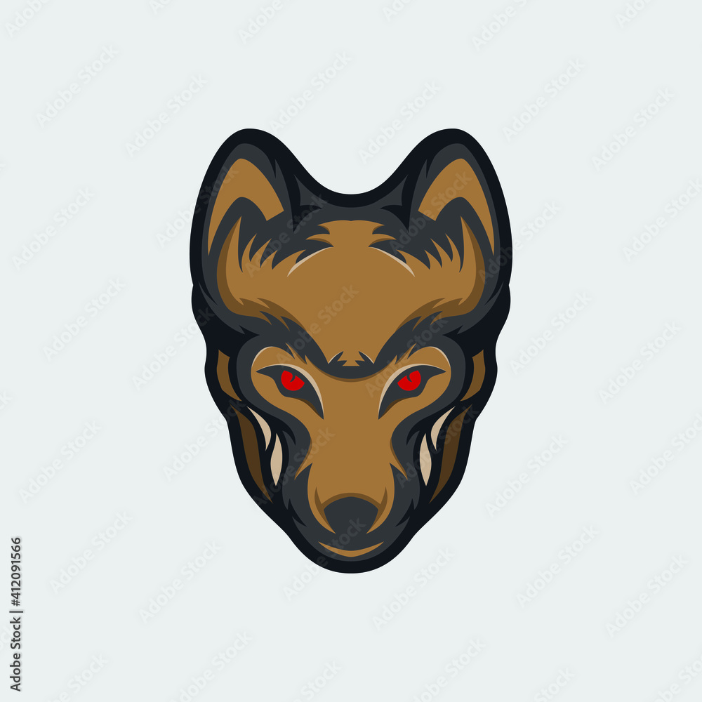 vector an aggressive wolf gaze vector an aggressive wolf gaze