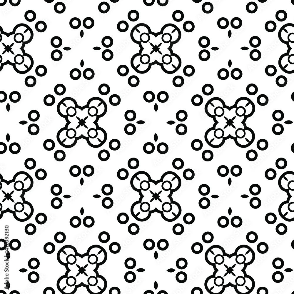 Geometric vector pattern with triangular elements. Seamless abstract ornament for wallpapers and backgrounds. Black and white colors Geometric vector pattern with triangular elements. Seamless abstract ornament for wallpapers and backgrounds. Black and white colors
