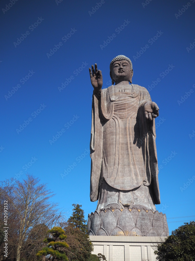 Ushiku Daibutsu, the tallest Buddha statue of Japan