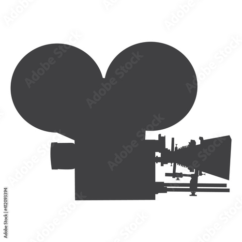 Movie camera vector