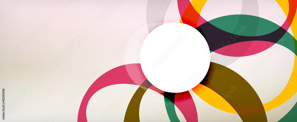 Ring geometric shapes, o letter repetition wallpaper. Abstract background for business or technology presentations, internet posters or web brochure covers Ring geometric shapes, o letter repetition wallpaper. Abstract background for business or technology presentations, internet posters or web brochure covers