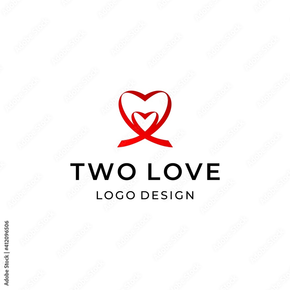 Modern, clean and luxurious logo about heart on white background.
EPS 10, Vector.

