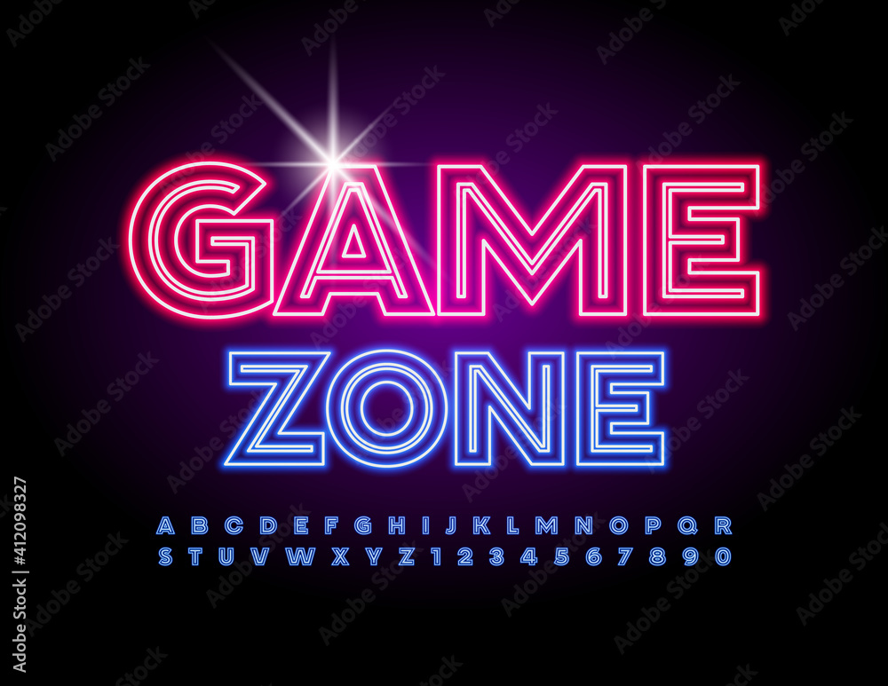 Customize and get this Abstract Neon Gaming Zone  Banner