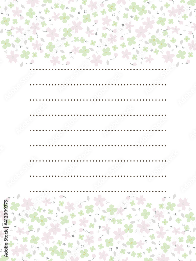 Soft-colored cherry blossoms, rape blossoms, and spring letter frames Soft-colored cherry blossoms, rape blossoms, and spring letter frames