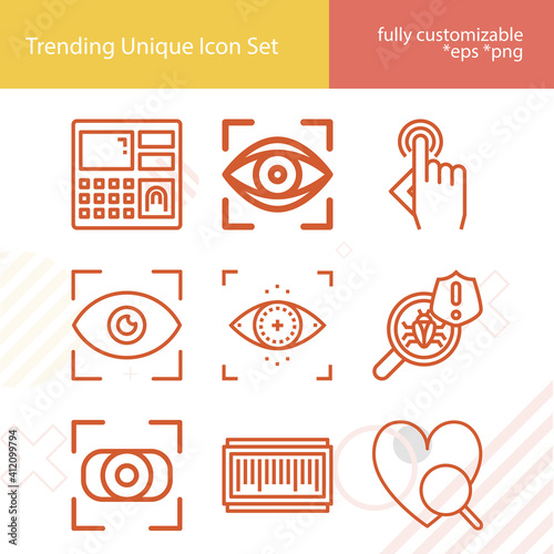 Simple set of conform related lineal icons.