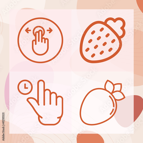 Simple set of milk related lineal icons