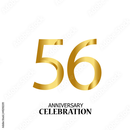 56 YEARS ANNIVERSARY CELEBRATION VECTOR TEMPLATE DESIGN ILLUSTRATION