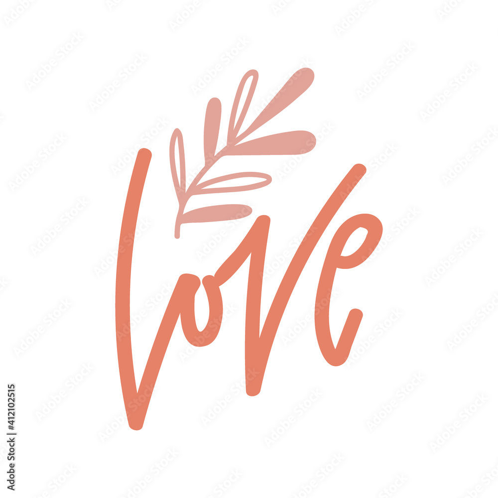 Boho style lettering design - Love. Vector illustration. Boho style lettering design - Love. Vector illustration.