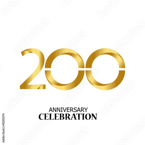 200 YEARS ANNIVERSARY CELEBRATION VECTOR TEMPLATE DESIGN ILLUSTRATION