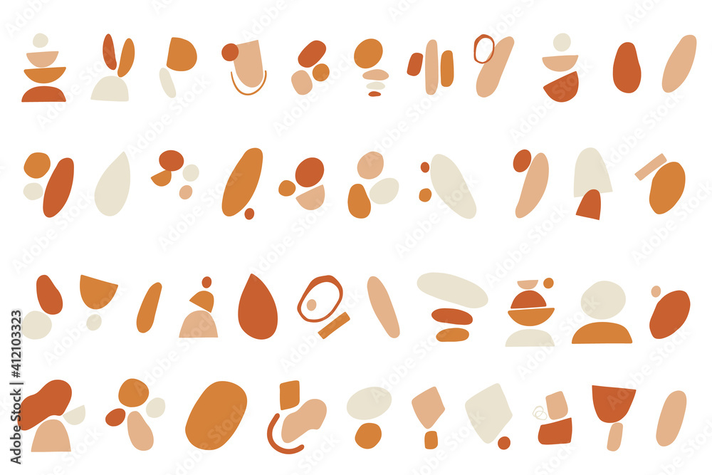 Set of abstract shapes. Vector illustration.