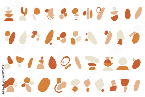 Set of abstract shapes. Vector illustration.