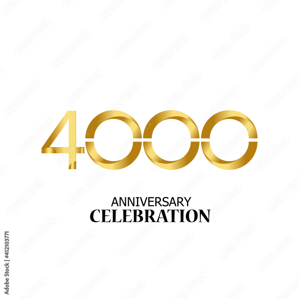 4000 YEARS ANNIVERSARY CELEBRATION VECTOR TEMPLATE DESIGN ILLUSTRATION 4000 YEARS ANNIVERSARY CELEBRATION VECTOR TEMPLATE DESIGN ILLUSTRATION