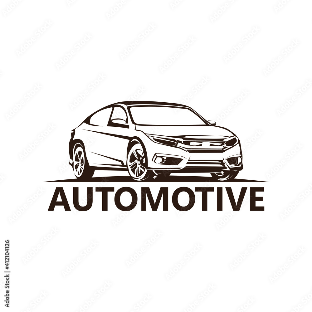 Automotive logo template design vector