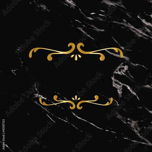 Elegant gold flourish ornament vector frame