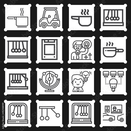 16 pack of impetus  lineal web icons set