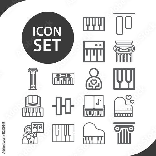 Simple set of upright related lineal icons.