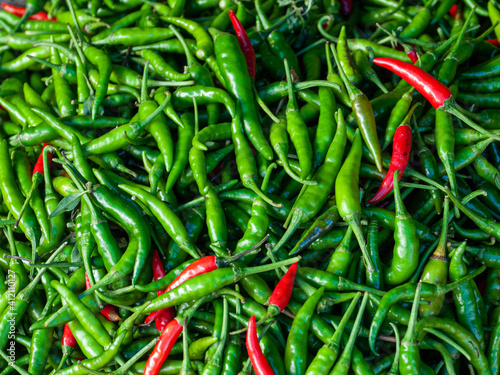Colorful Green and Red Peppers