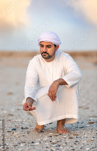 emirati man on the beach in UAE