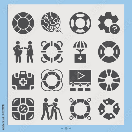 Simple set of understand related filled icons.