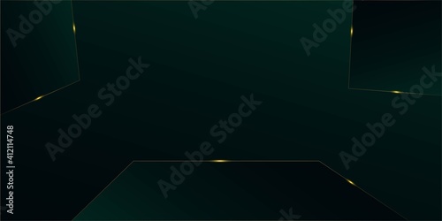 Emerald Luxury Gold Background. Golden Rich VIP Triangular Poster