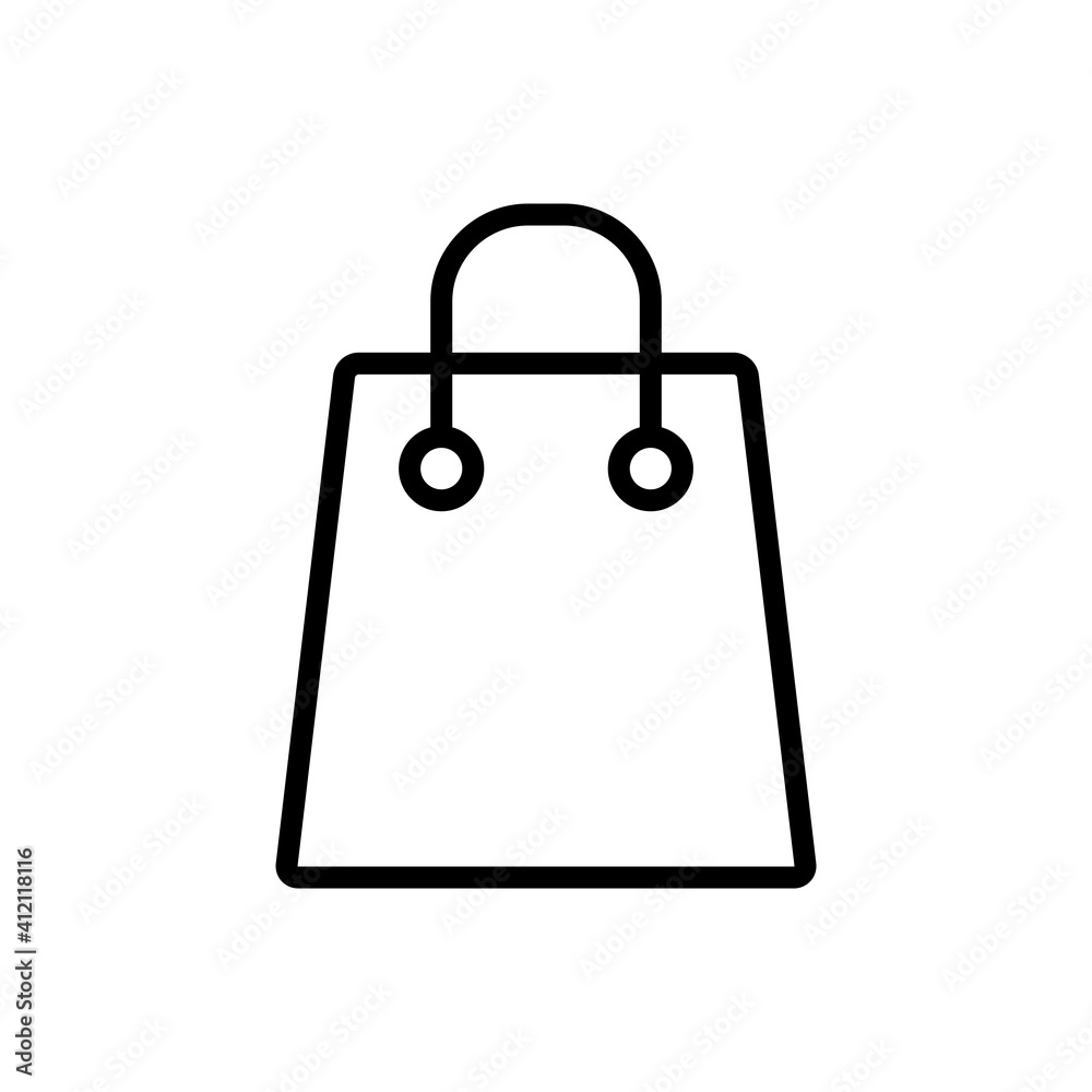 Sopping Bag Flat Icon Design Vector Template Illustration Sopping Bag Flat Icon Design Vector Template Illustration
