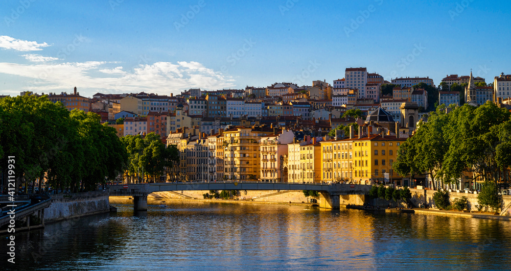 Obraz premium quai de saône à Lyon