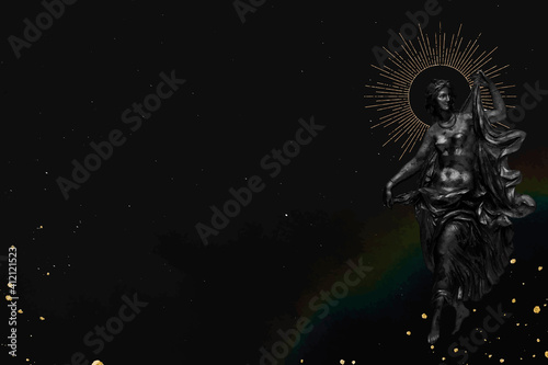 Nude woman sculpture vector background