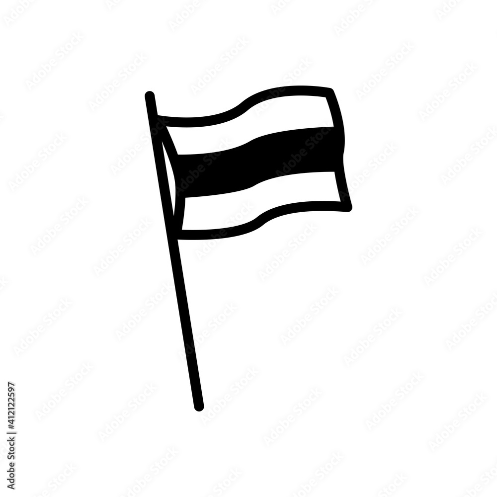 Flag Flat Icon Design Vector Template Illustration Flag Flat Icon Design Vector Template Illustration